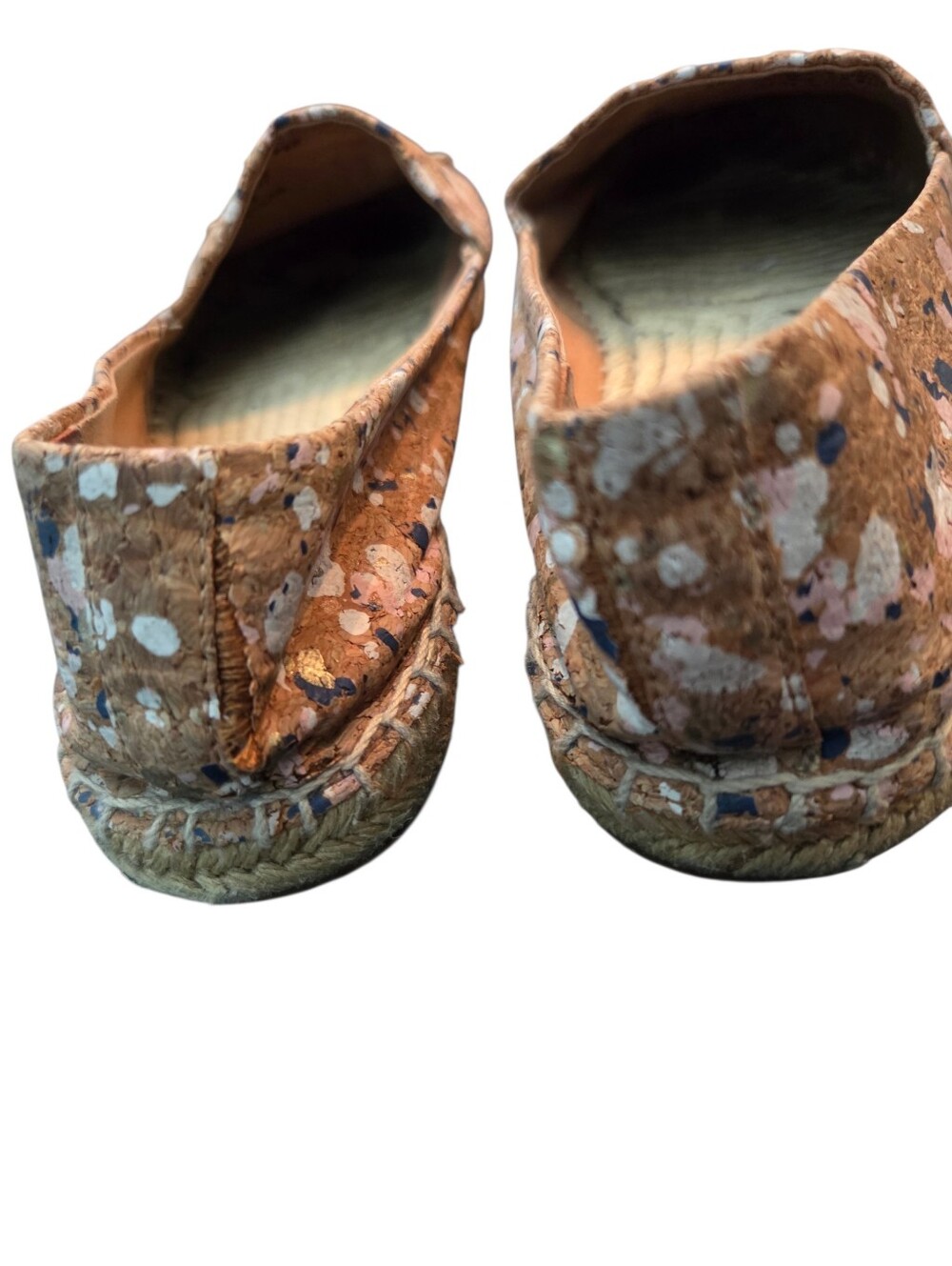 Tory Burch Ines Espadrille Confetti Cork Size 7.5 - Picture 4 of 5